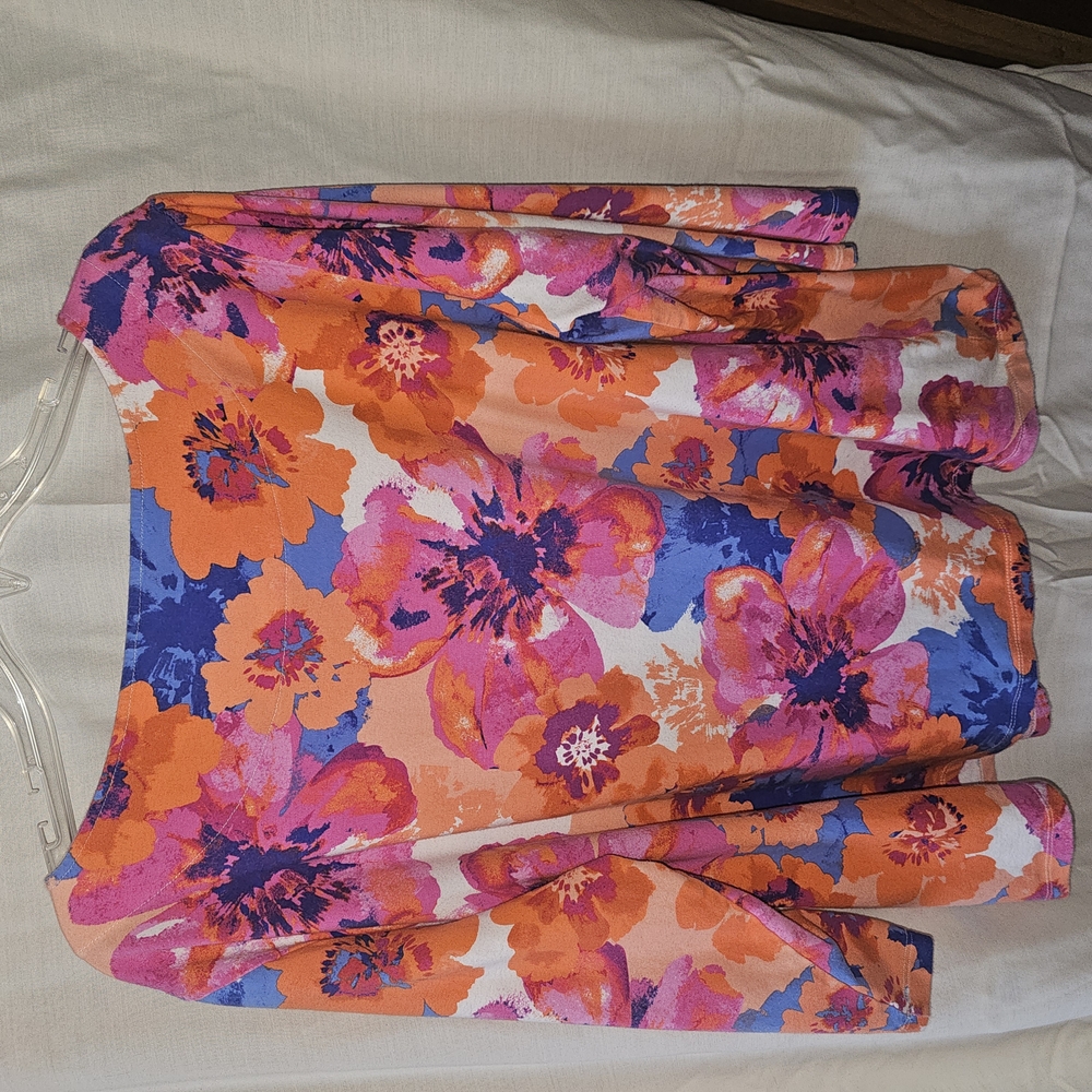 Ruby Rd. Floral Top with Beaded Neckline - Picture 6 of 6